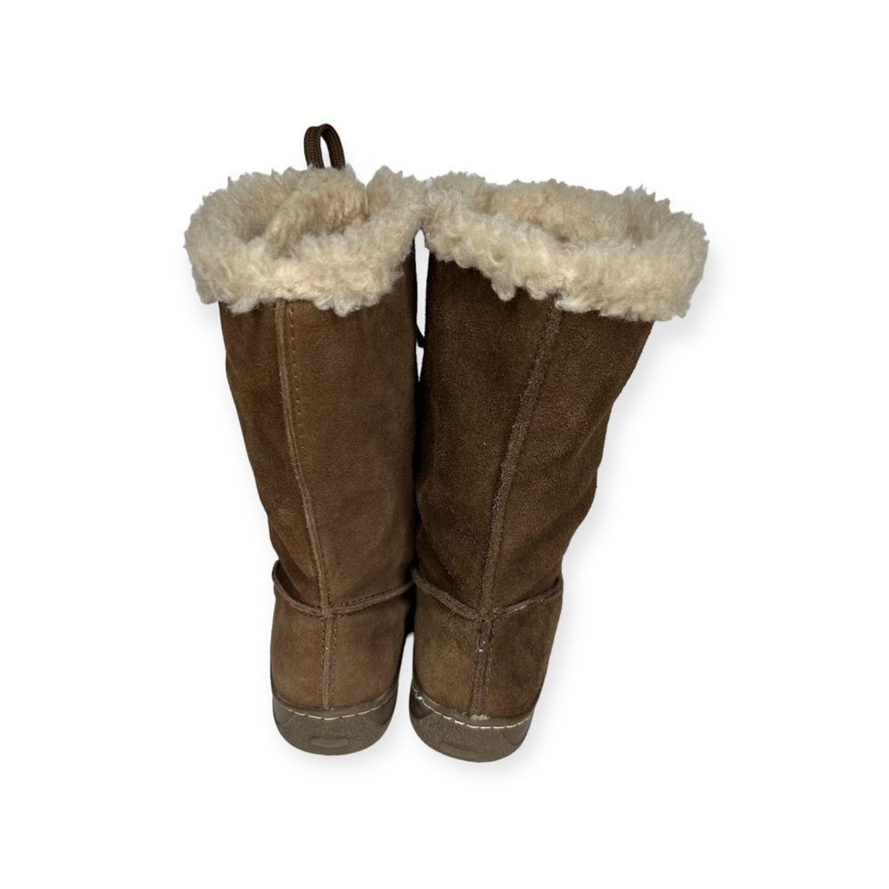 Bjorndal Lace Up Aniston Fuzzy Lined Wintee Boots Women’s Size 7 Brown Leather - Picture 4 of 9